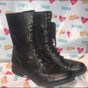 Black Timberland Earthkeepers Wingtip Combat Boot